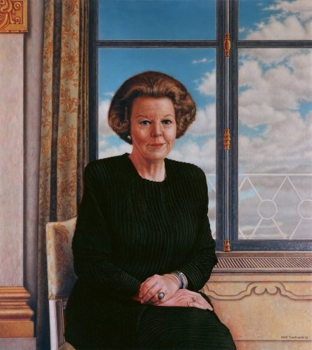 Portret Koningin Beatrix, Officiëel Staatsieportret (In opdracht van de Gemeente Rockanje) Portret Koningin Beatrix, Officiëel Staatsieportret (In opdracht van de Gemeente Rockanje)
