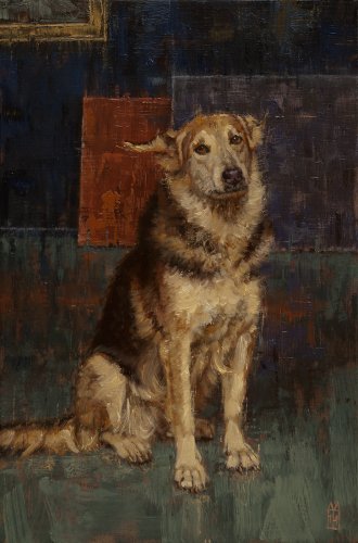 Zittende hond Zittende hond